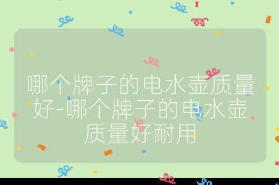 哪個牌子的電水壺質量好-哪個牌子的電水壺質量好耐用