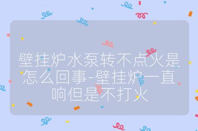 壁掛爐水泵轉不點火是怎么回事-壁掛爐一直響但是不打火
