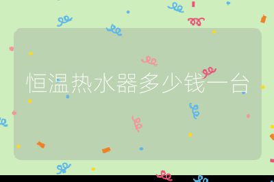 恒溫?zé)崴鞫嗌馘X一臺