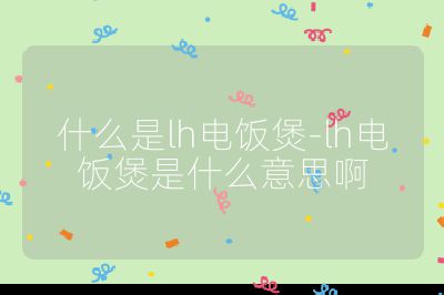 什么是lh電飯煲-lh電飯煲是什么意思啊