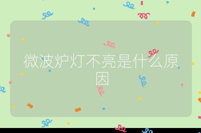 微波爐燈不亮是什么原因
