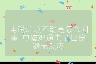 電磁爐點不動是怎么回事-電磁爐通電了但按鍵無反應