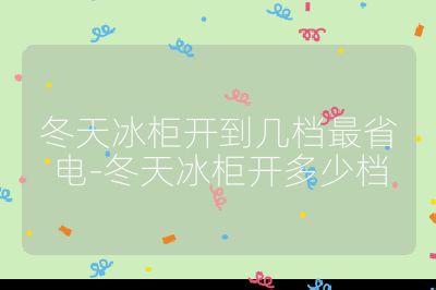 冬天冰柜開(kāi)到幾檔最省電-冬天冰柜開(kāi)多少檔