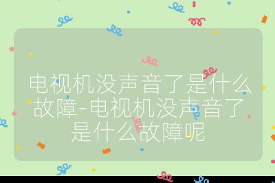 電視機(jī)沒聲音了是什么故障-電視機(jī)沒聲音了是什么故障呢
