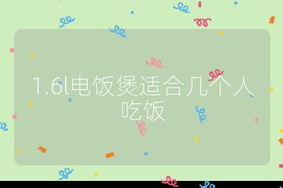 1.6l電飯煲適合幾個人吃飯