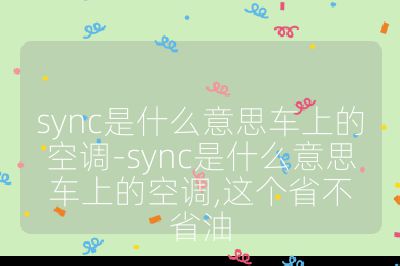 sync是什么意思車上的空調(diào)-sync是什么意思車上的空調(diào),這個省不省油