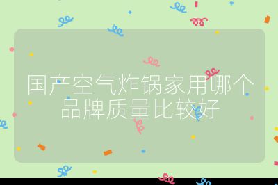 國(guó)產(chǎn)空氣炸鍋家用哪個(gè)品牌質(zhì)量比較好