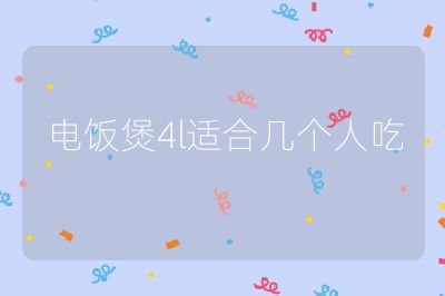 電飯煲4l適合幾個(gè)人吃