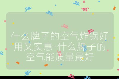 什么牌子的空氣炸鍋好用又實(shí)惠-什么牌子的空氣能質(zhì)量最好
