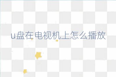 u盤(pán)在電視機(jī)上怎么播放