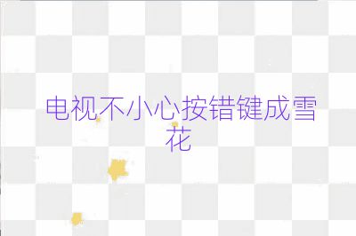 電視不小心按錯鍵成雪花