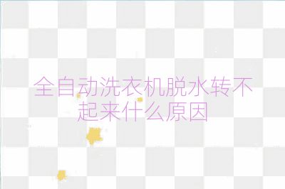 全自動(dòng)洗衣機(jī)脫水轉(zhuǎn)不起來(lái)什么原因