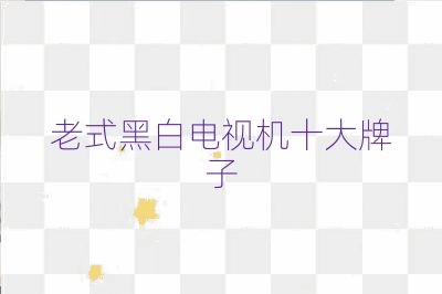 老式黑白電視機(jī)十大牌子