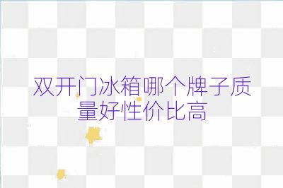 雙開門冰箱哪個牌子質量好性價比高