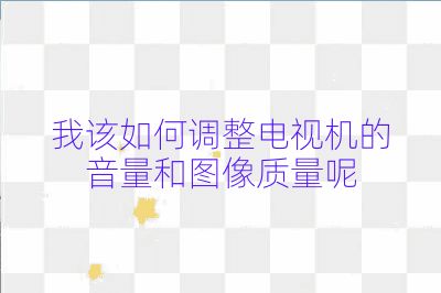 我該如何調整電視機的音量和圖像質量呢