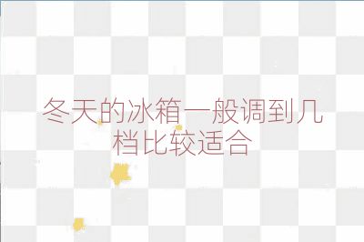 冬天的冰箱一般調到幾檔比較適合