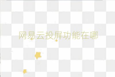 網(wǎng)易云投屏功能在哪